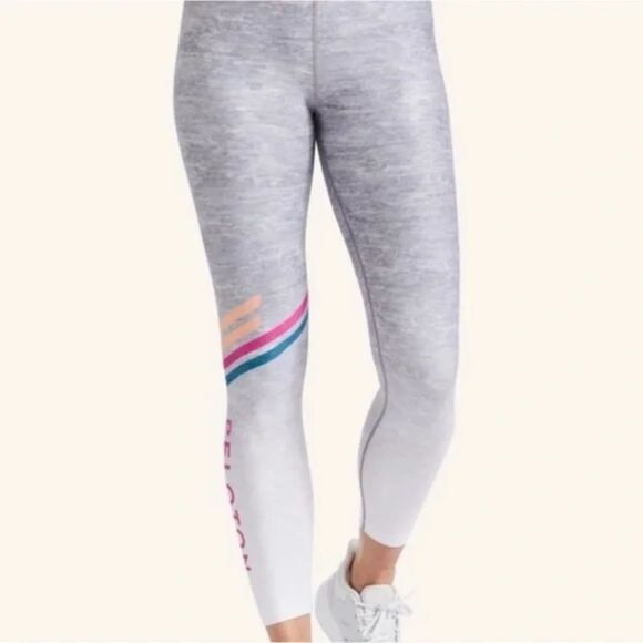 Peloton Leggins Bling Gray Silver Medium M Womens Sparkle - Picture 6 of 6